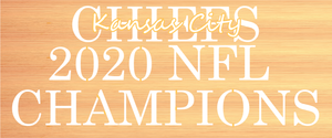 Kansas City Chiefs 2020 NFL Champions Plaque