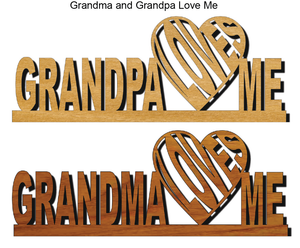 412, Grandpa/Grandma Loves Me, 9.75 in. x 3.75 in. 