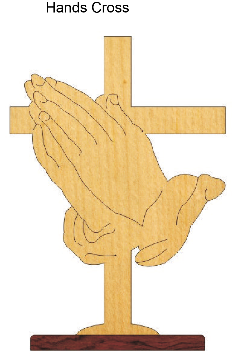 808, Hands cross, 8 in. x 10.5 in. 