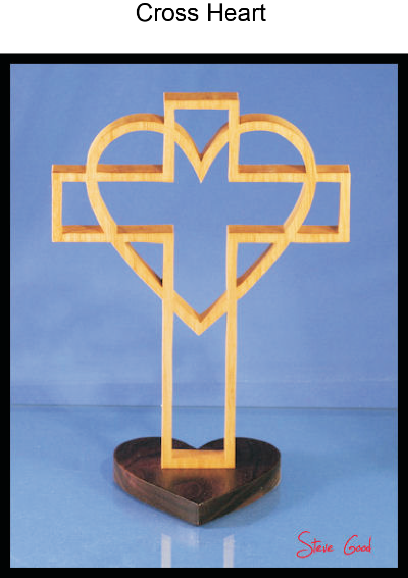 809, Heart Cross, 6 in. x 9.75 in. 