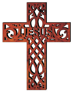 812, Jesus Cross (enclosed), 7.25 in. x 9.5 in. 
