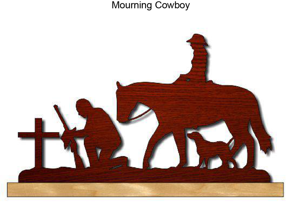 835, Mourning Cowboy, 18 in. x 10 in. 