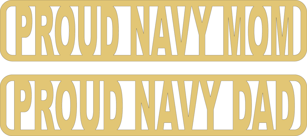 1117, Proud Navy Mom-Dad, 9 in. x 9 in. 