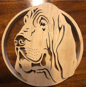 Bloodhound Scroll Saw Art