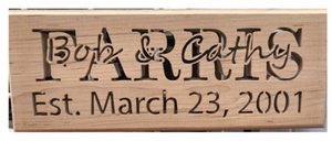 Custom Sign with date, Cherry