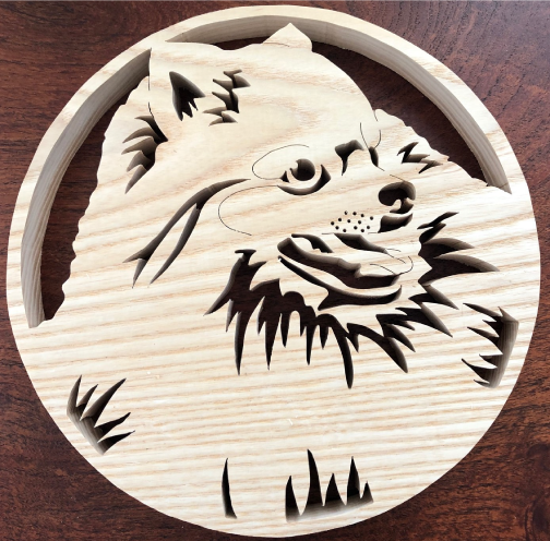 Pomeranian Scroll Saw Art